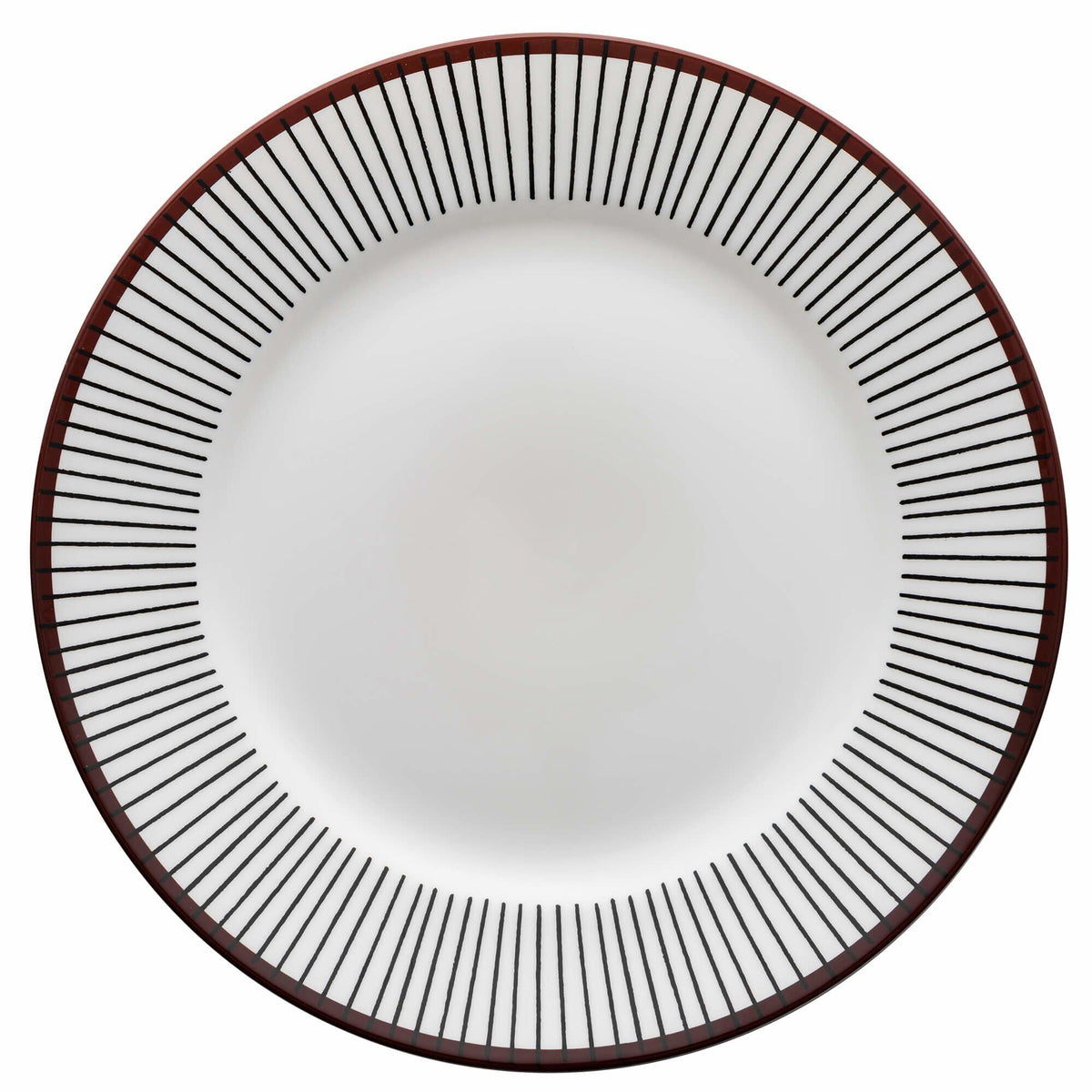 Gustavsberg Ribb tallerken i benporcelæn, 28 cm i diameter