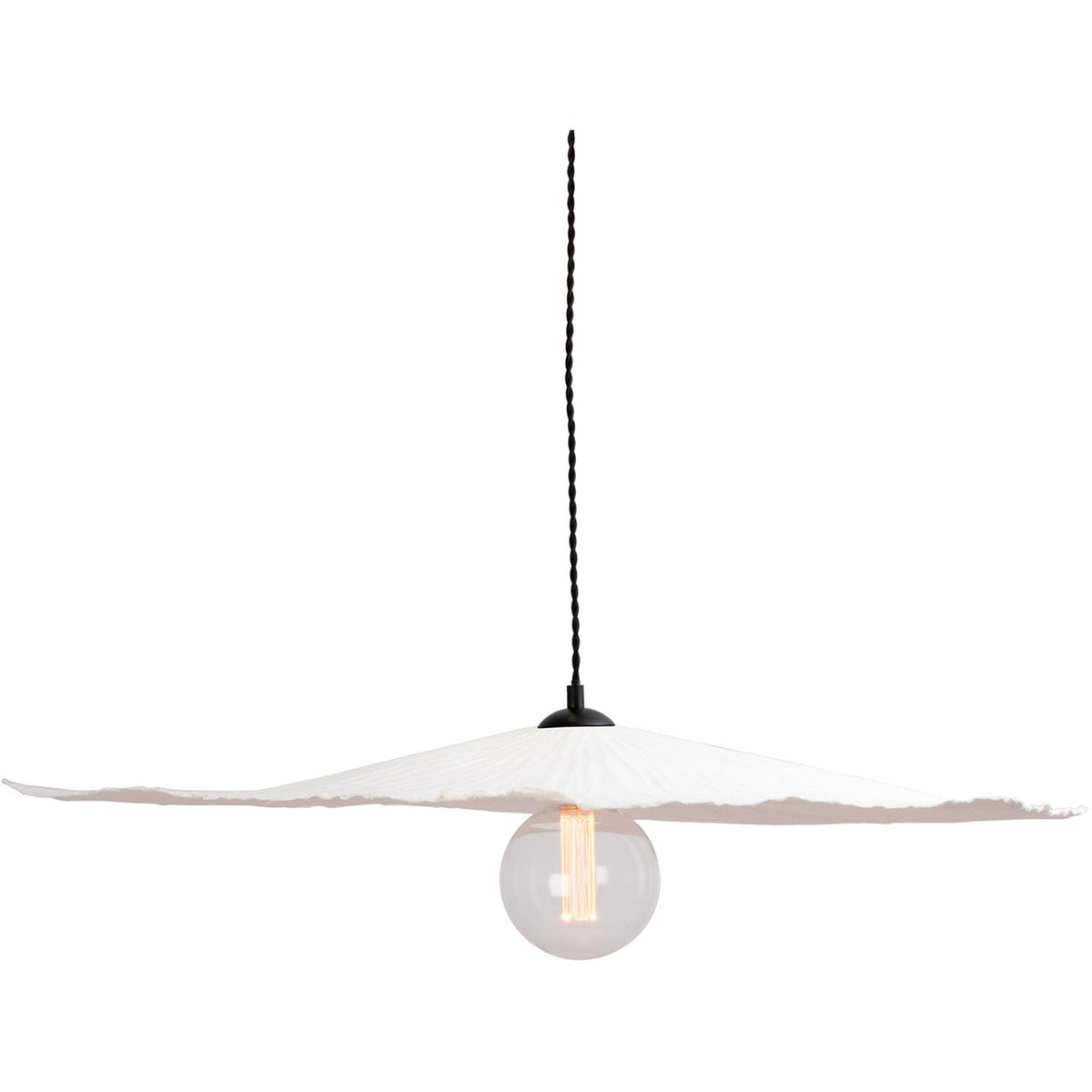 Globen Lighting Tropez pendel i naturfarvet genbrugspapir, 82 cm
