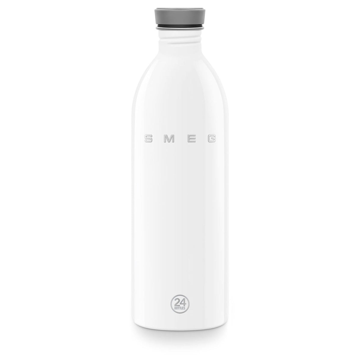 Hvid Smeg WBF02WH vandflaske med retrodesign og et rumindhold på 1 liter