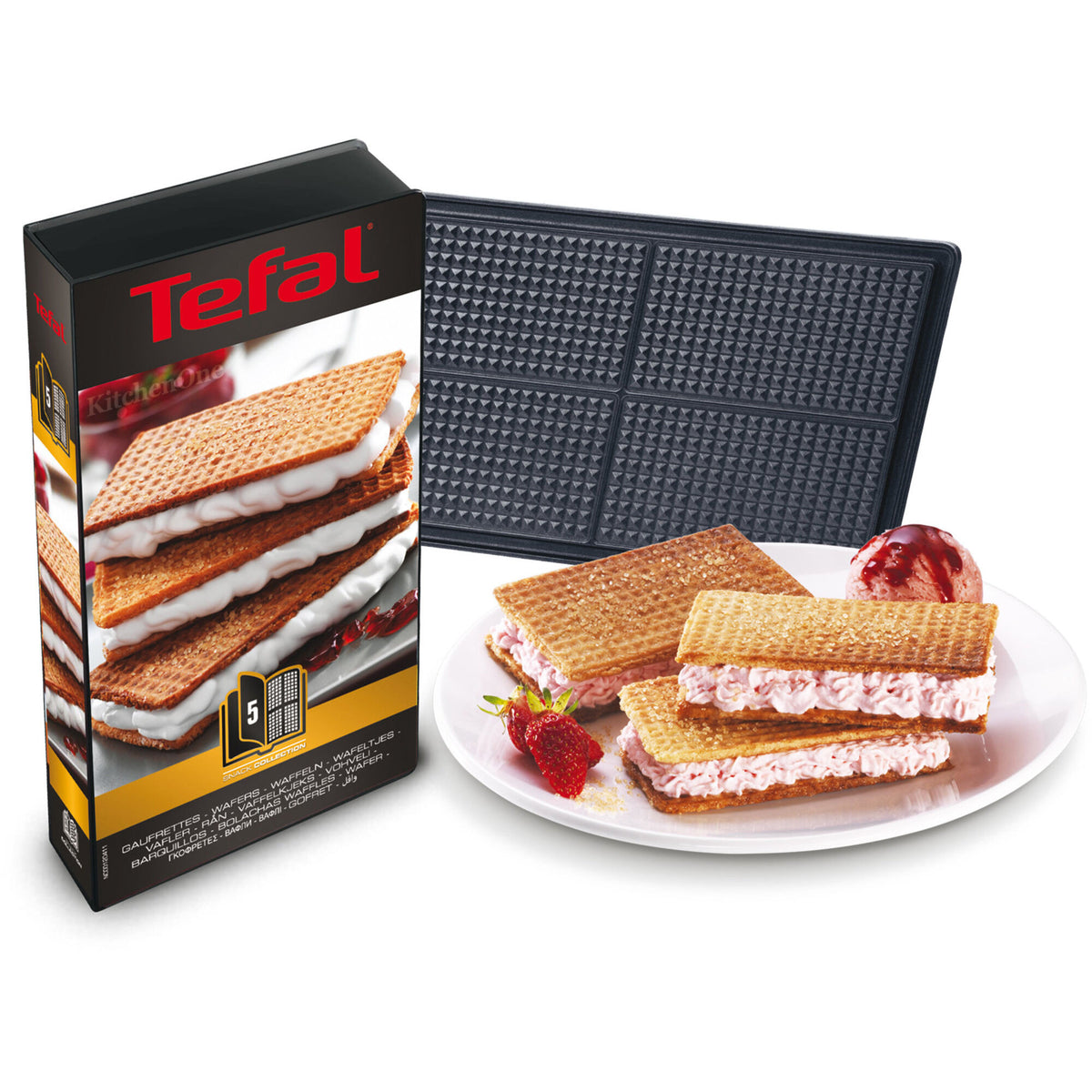 Vaffelplader til Tefal Snack Collection med non-stick belægning
