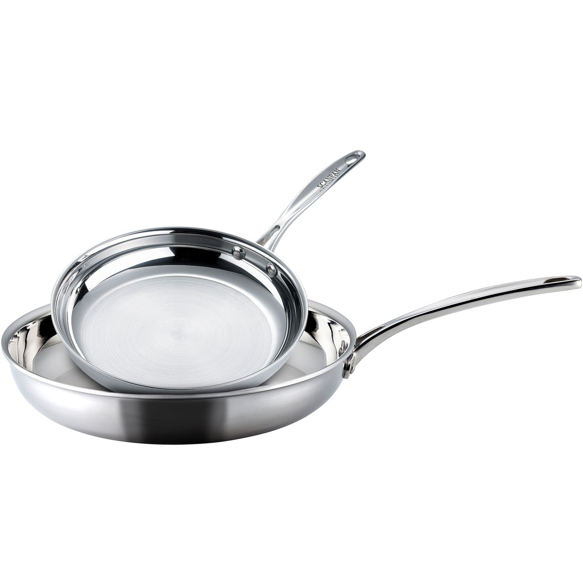 Scanpan Fusion 5 sæt med to rustfrie stegepander på 20 og 28 cm