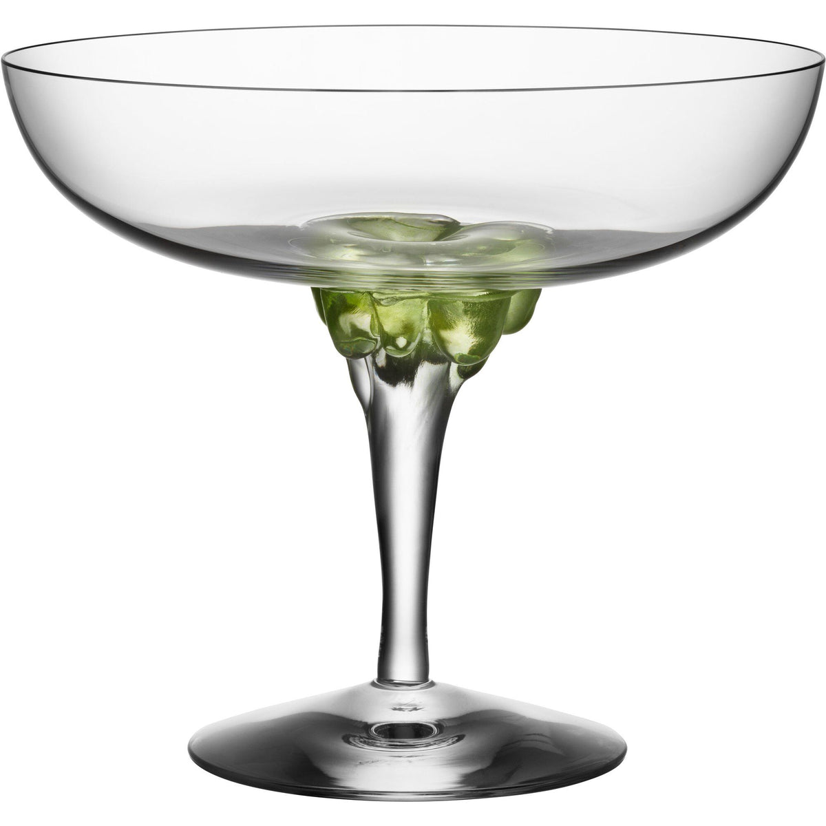 Kosta Boda Sugar Dandy coupe-glas i grøn, 32 cl