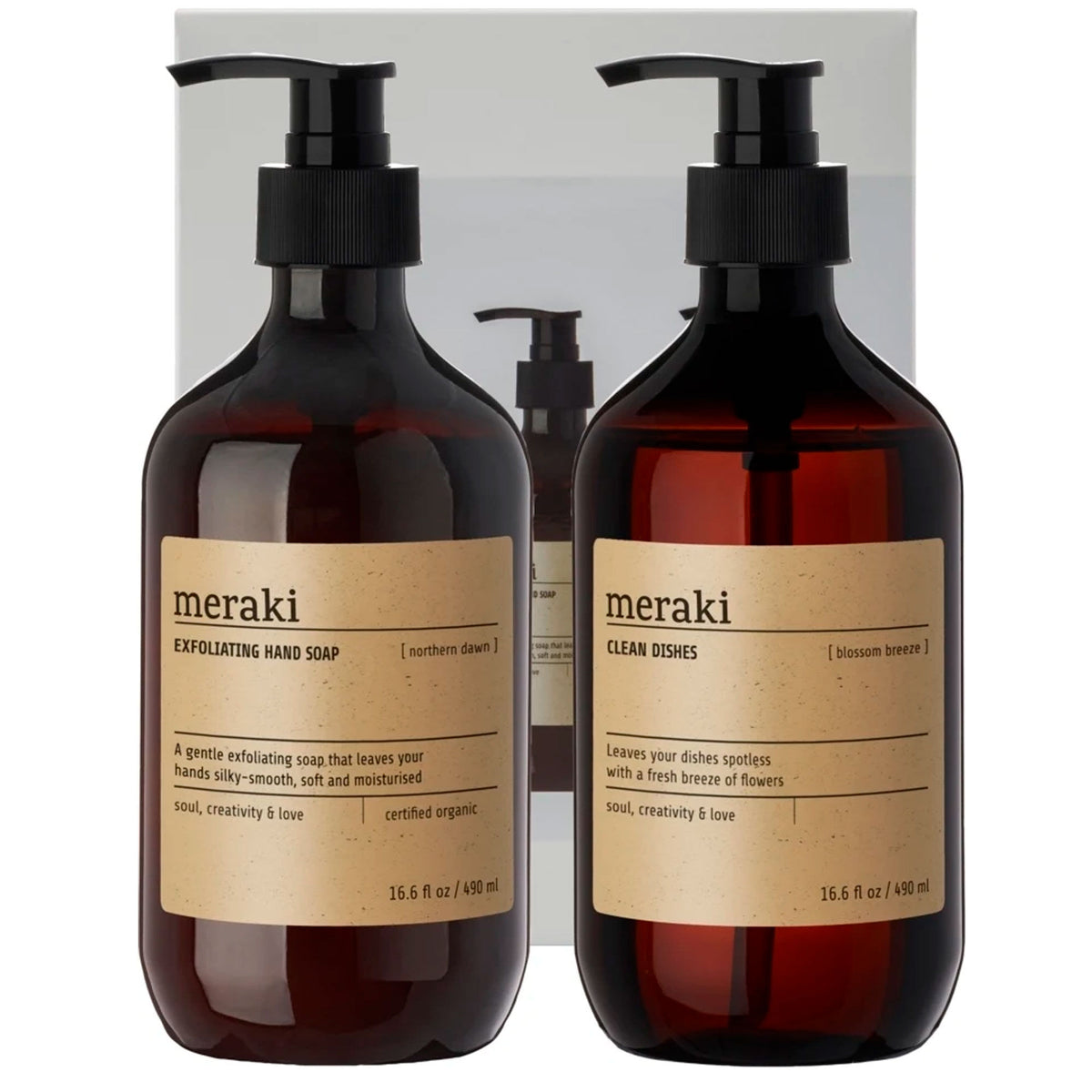 Meraki Kitchen Essentials gaveæske med opvaskemiddel og håndpleje