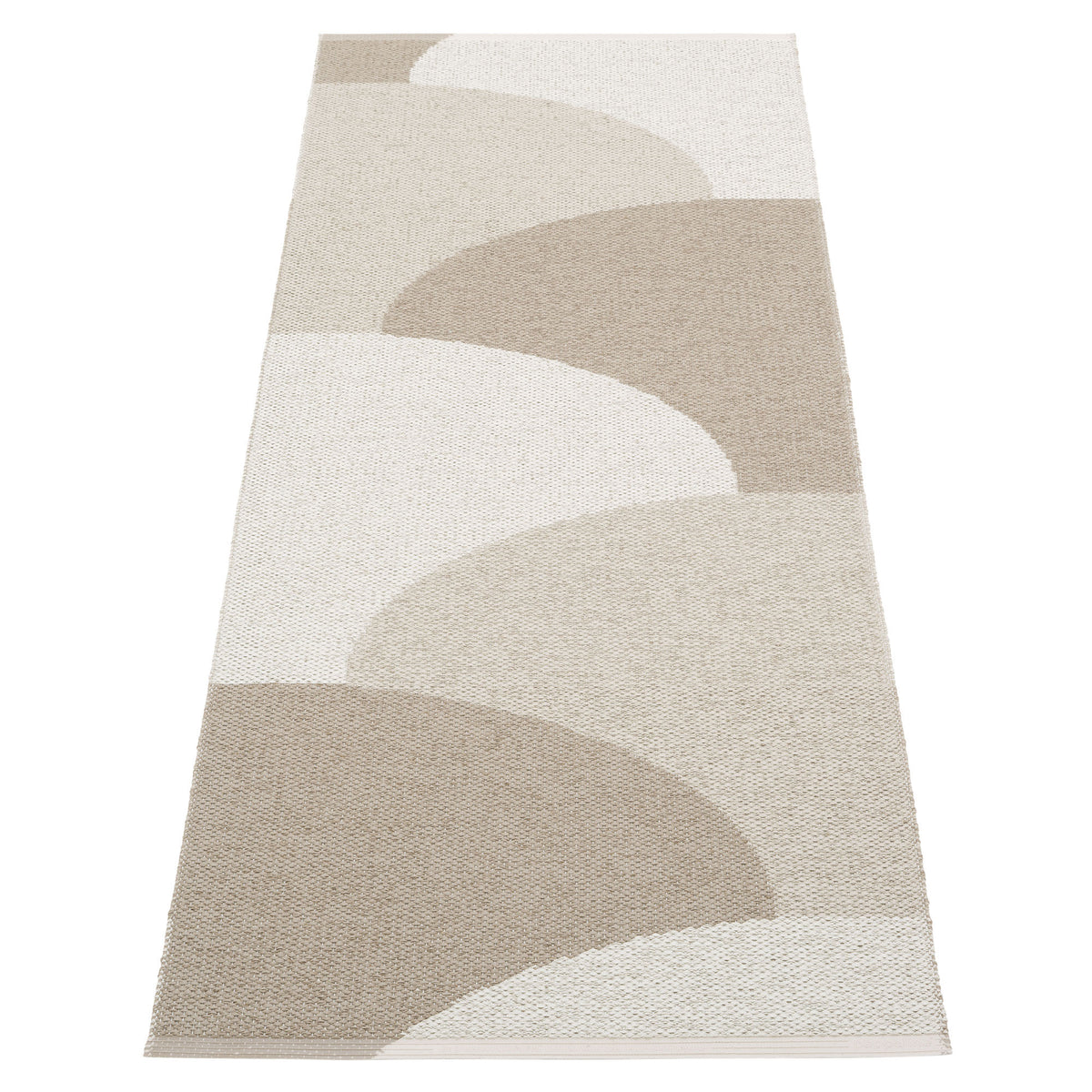 Pappelina Hill tæppe 70 x 180 cm i dark linen, linen og fossil grey