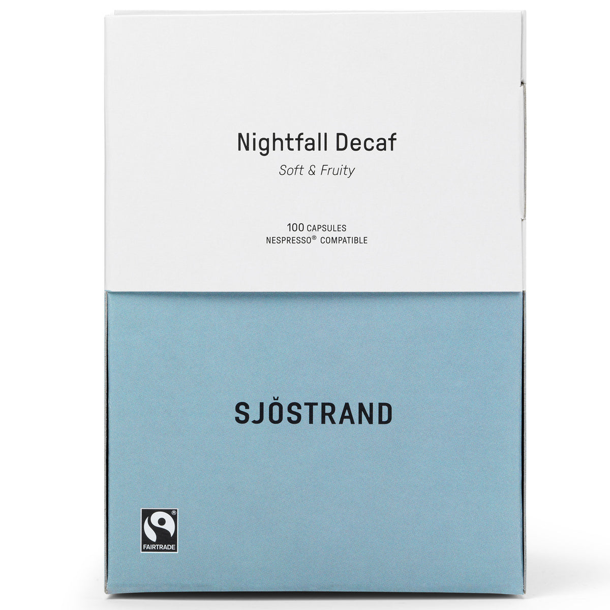 Sjöstrand Nightfall Decaf koffeinfri kaffekapsler, pakke med 100 stk.