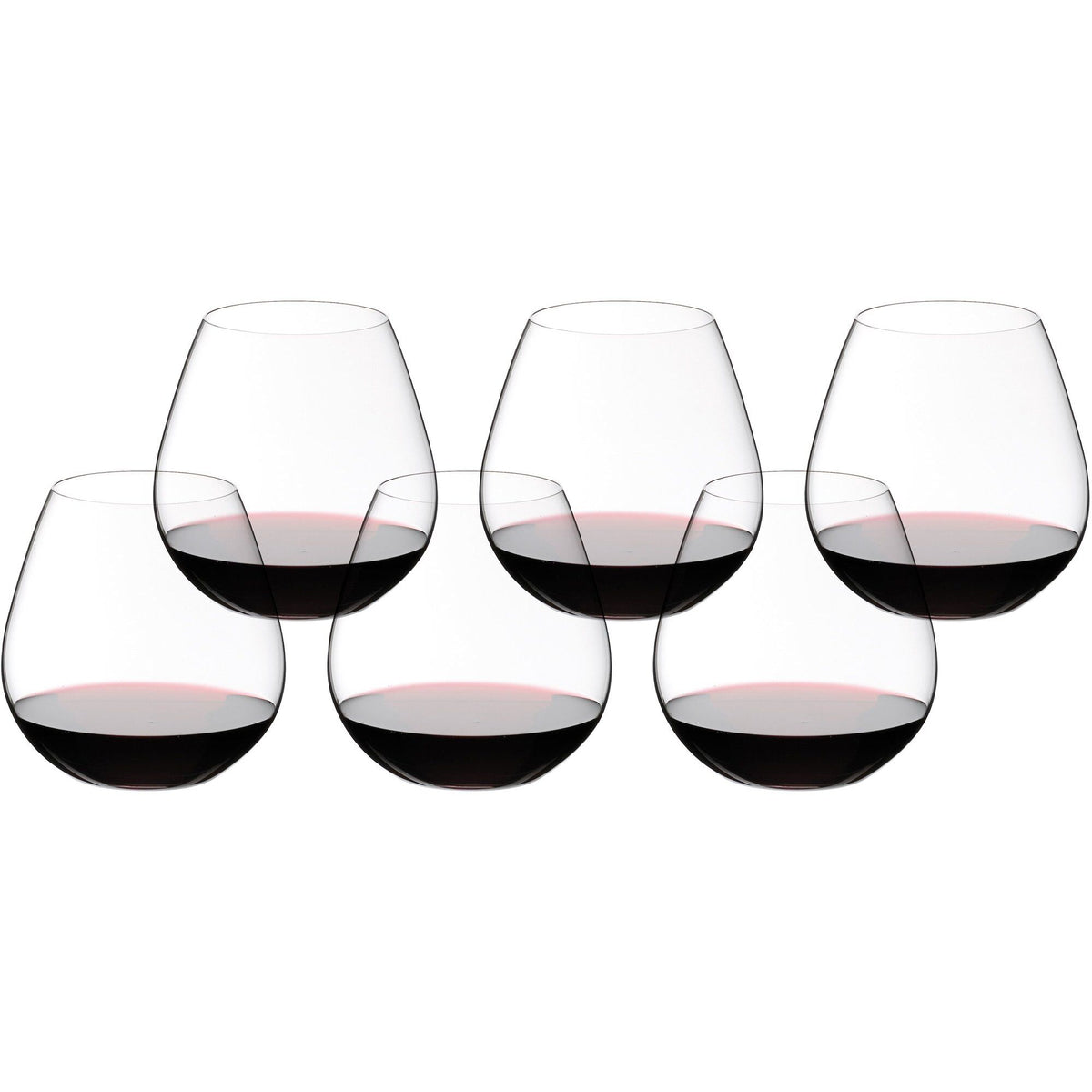 Seks Riedel O Wine Tumbler vinglas til Pinot Noir og Nebbiolo