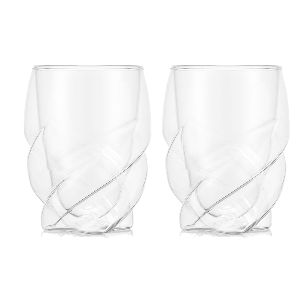 To dobbeltvæggede Pavina Paris-glas fra Bodum i borosilikatglas
