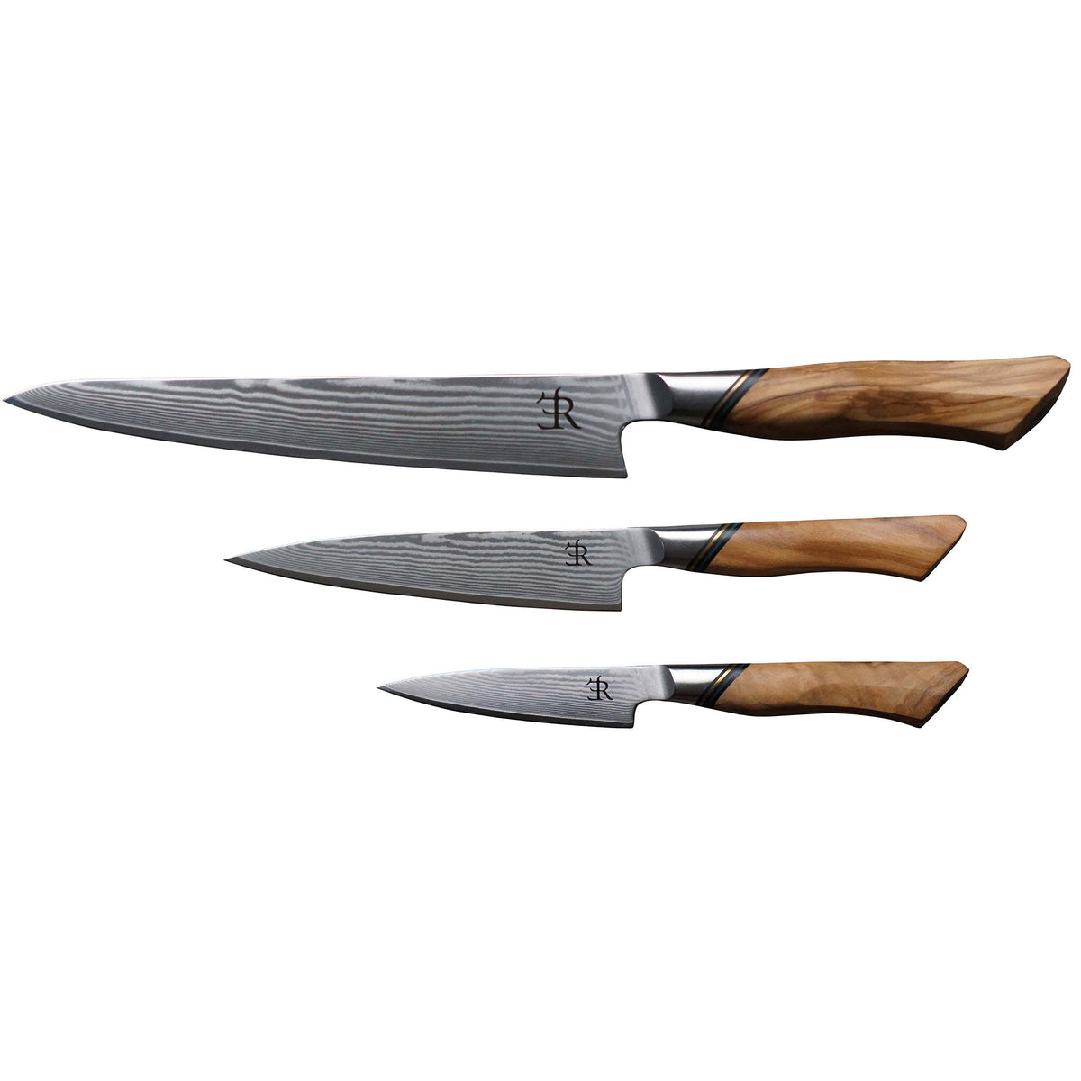 Ryda Knives A-73 knivsæt med tre knive, bl.a. trancherkniv og universalkniv