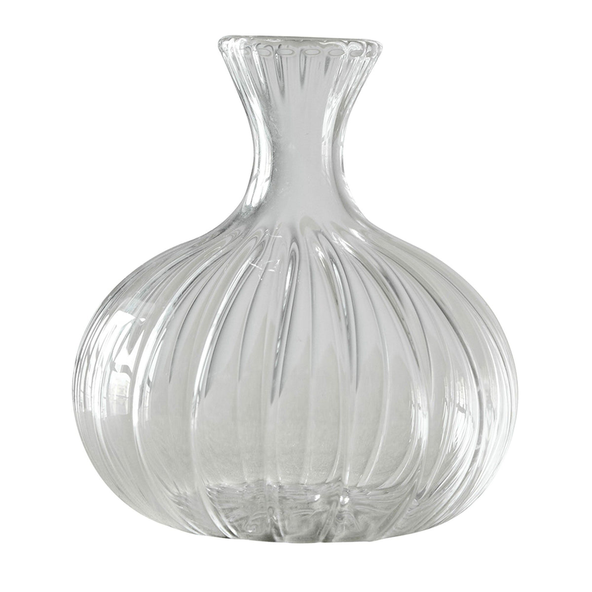 Tell me more Como Ripple lille vase i transparent borosilikatglas med riflet struktur