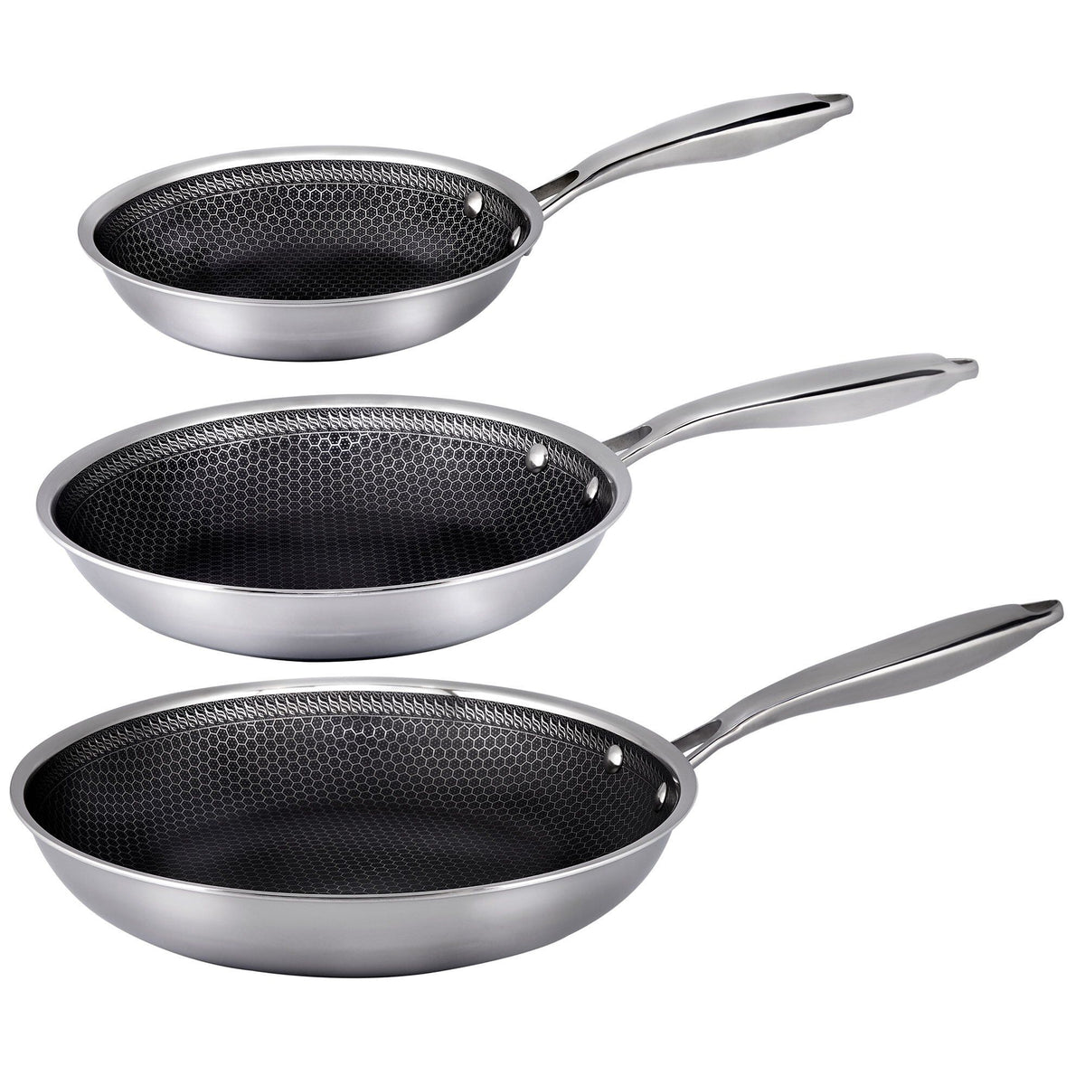 Hâws Santo sæt med tre stegepander i 20, 24 og 28 cm