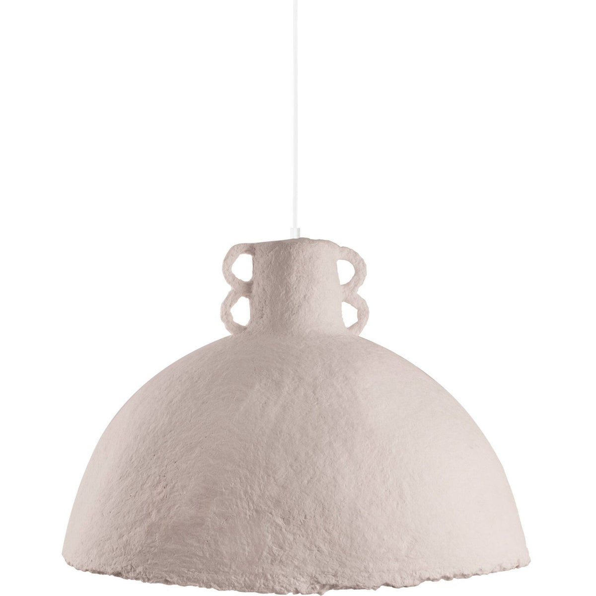Globen Lighting Maché pendel i mudder med grov tekstur, 50 cm