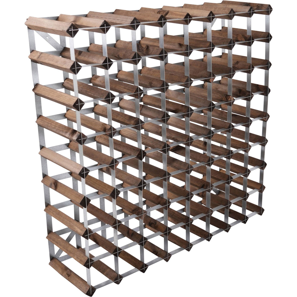 Traditional Wine Racks vinreol i mørk eg til 72 vinflasker, saml-selv