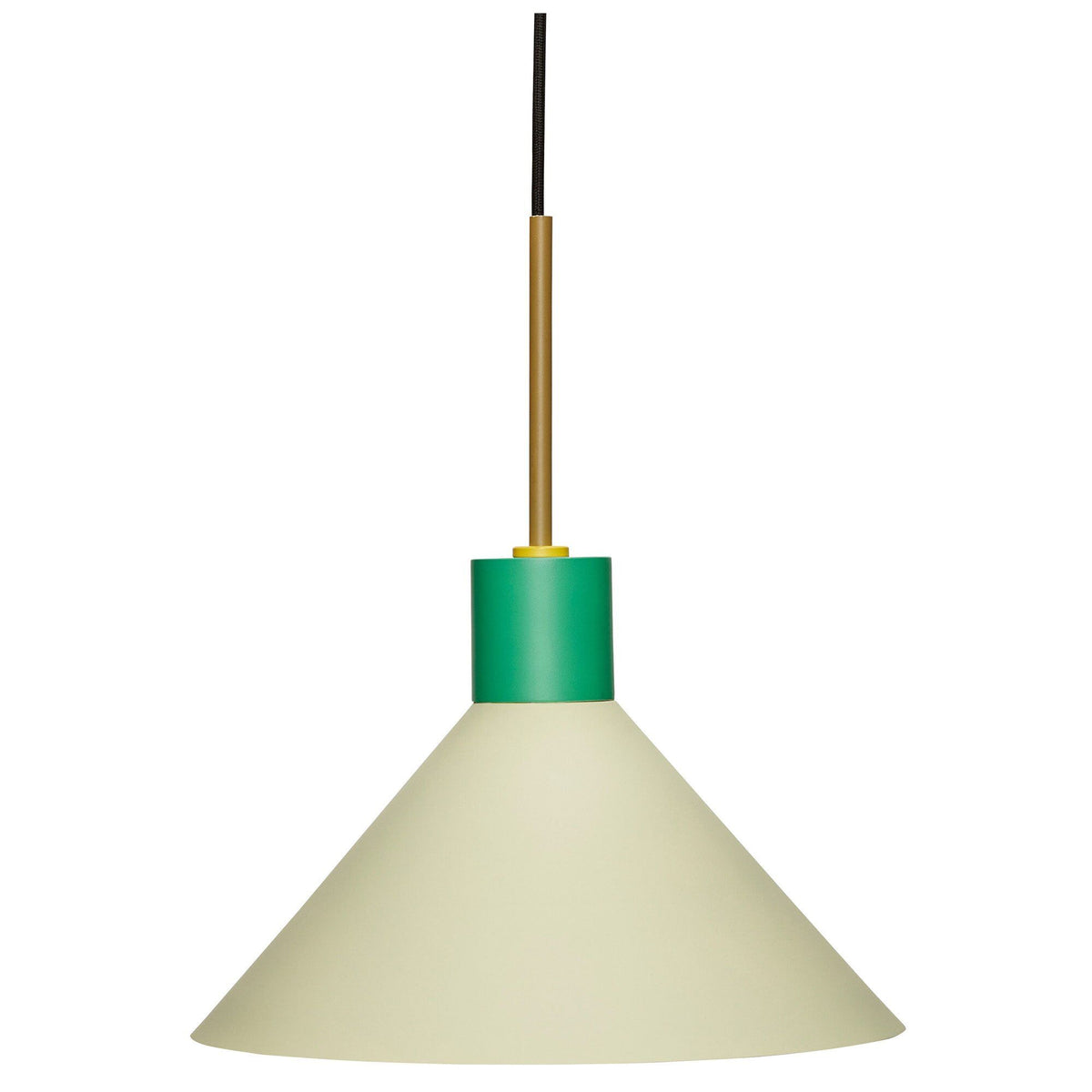 Hübsch Crayon loftslampe i grøn, 35 cm, med retro-inspireret design