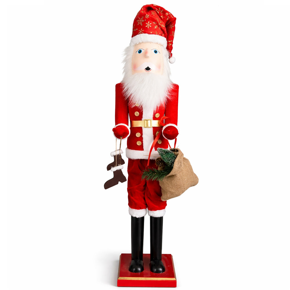 Nøddeknækker julemandsfigur i træ, 90 cm, model 1