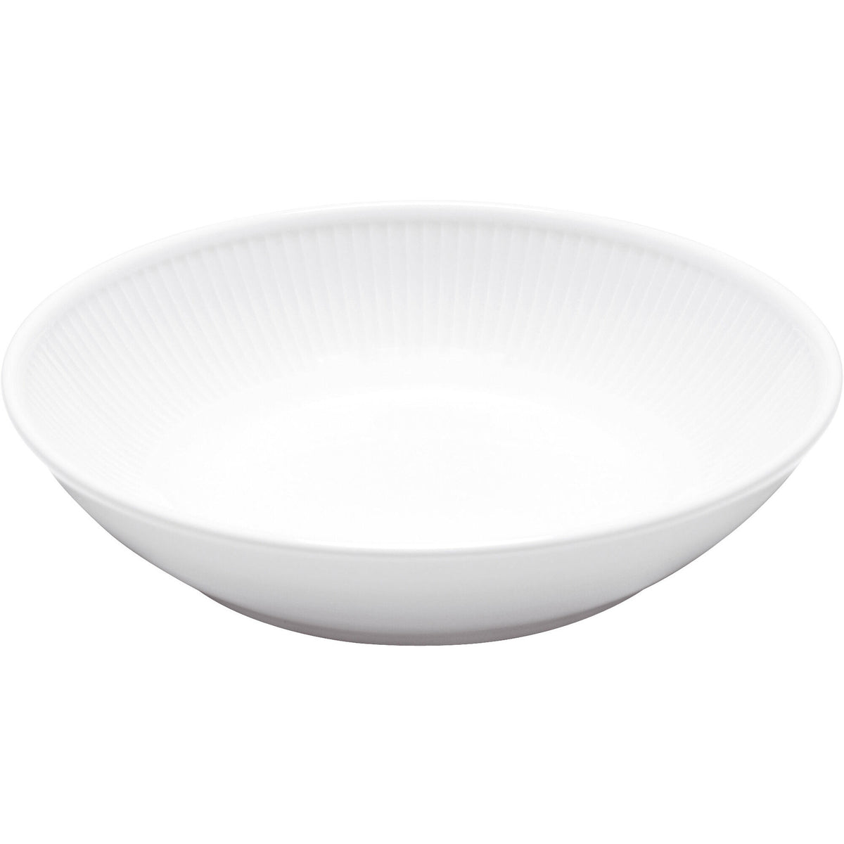 Hvid dyb Plissé salat- og pastatallerken fra Pillivuyt