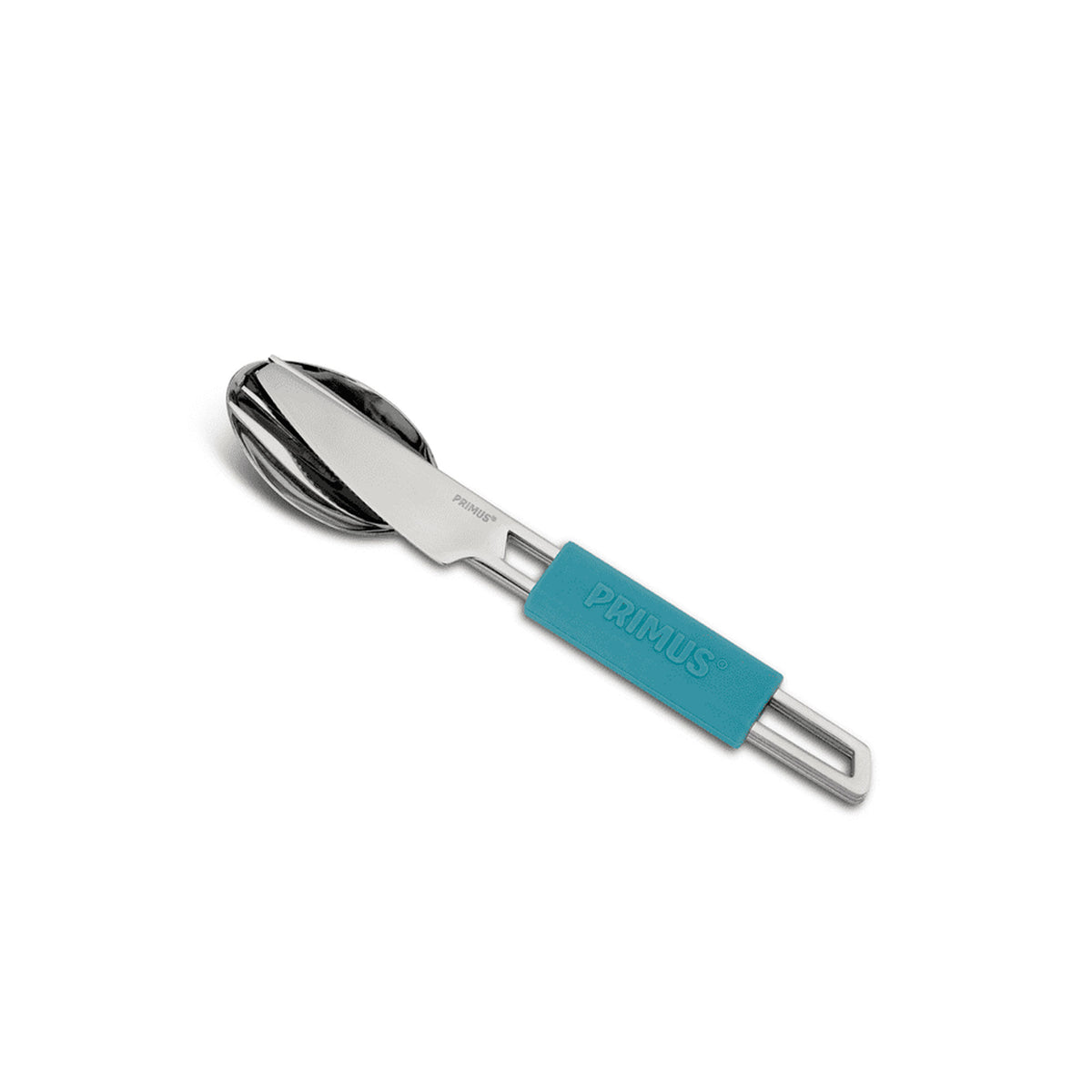 Primus Leisure Cutlery blåt bestiksæt med kniv, gaffel og ske i rustfrit stål