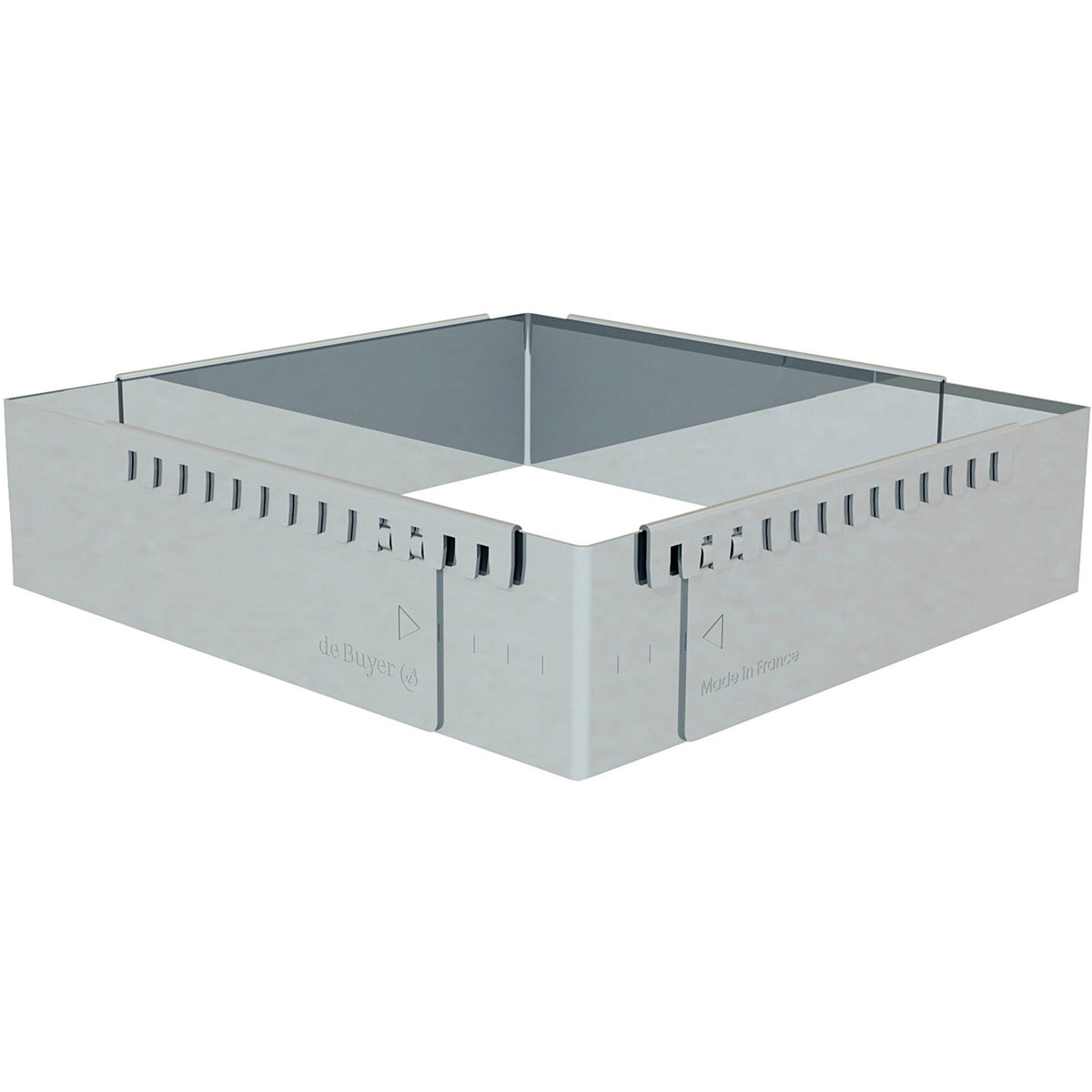De Buyer justerbar firkantet bageform, kan indstilles fra 20 x 20 til 37 x 37 cm