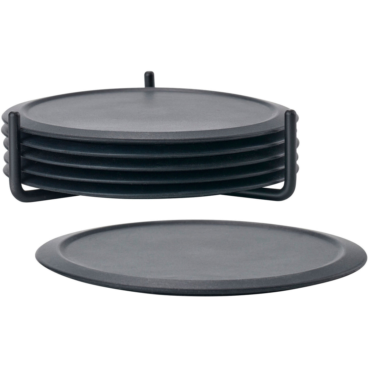 Sort Zone Singles glasbrikker i silikone med holder i metal