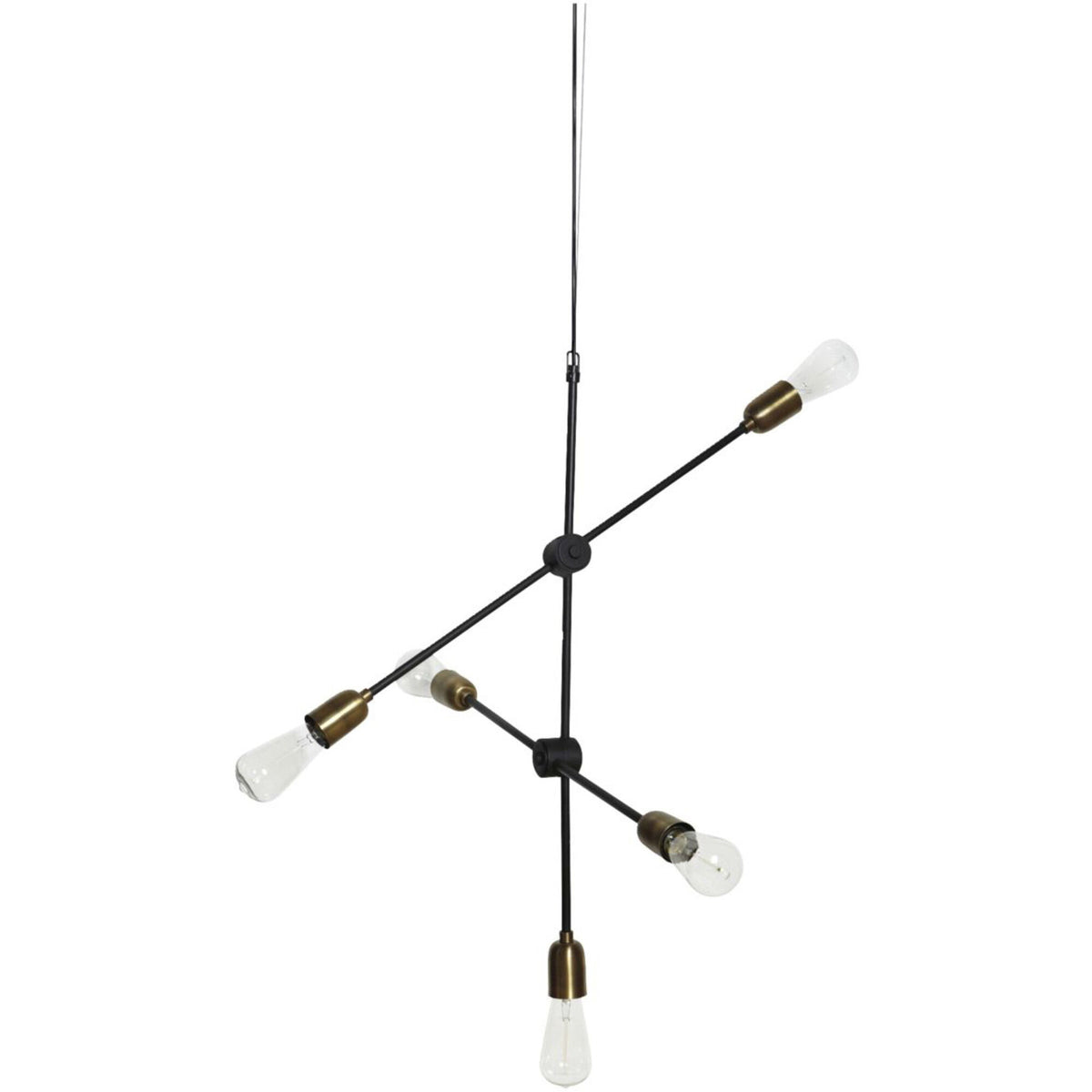 House Doctor Molecular pendel i sort metal og messing