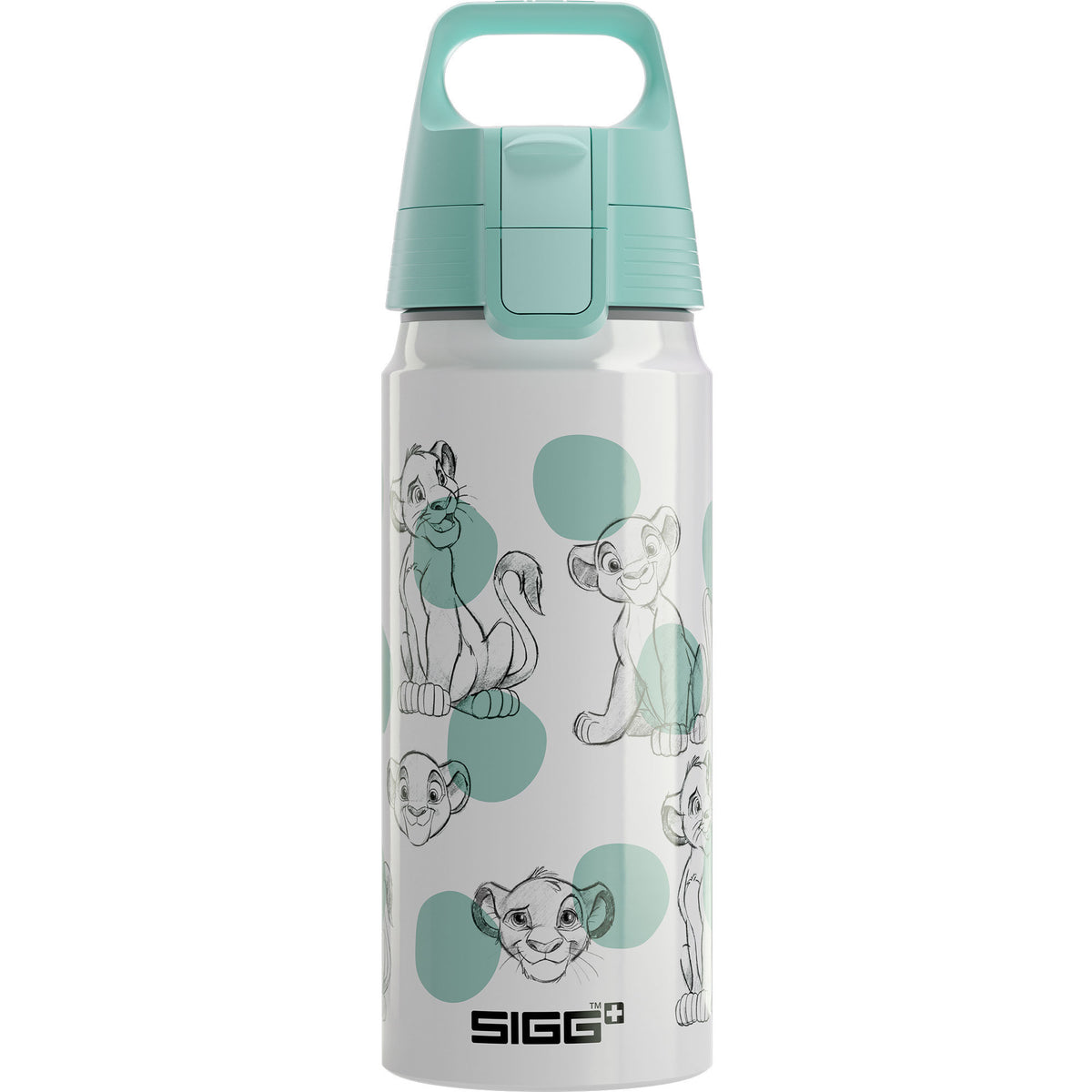 Sigg WMB ONE aluminiumsflaske på 0,6 liter med Disney-motivet Simba og Nala