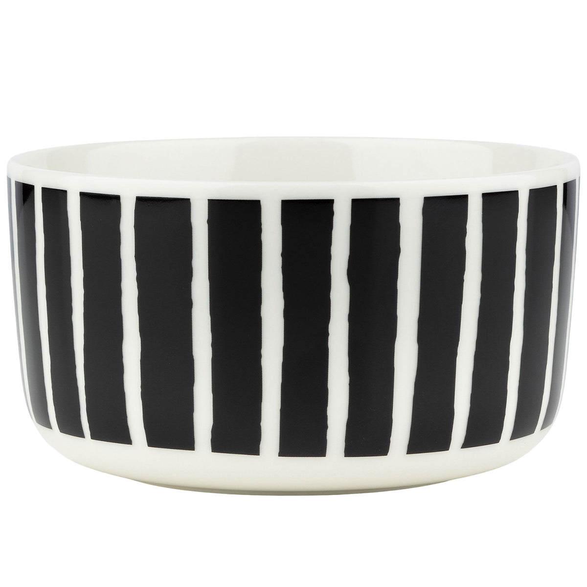 Sort og hvid Marimekko Piccolo skål på 5 dl med grafisk mønster