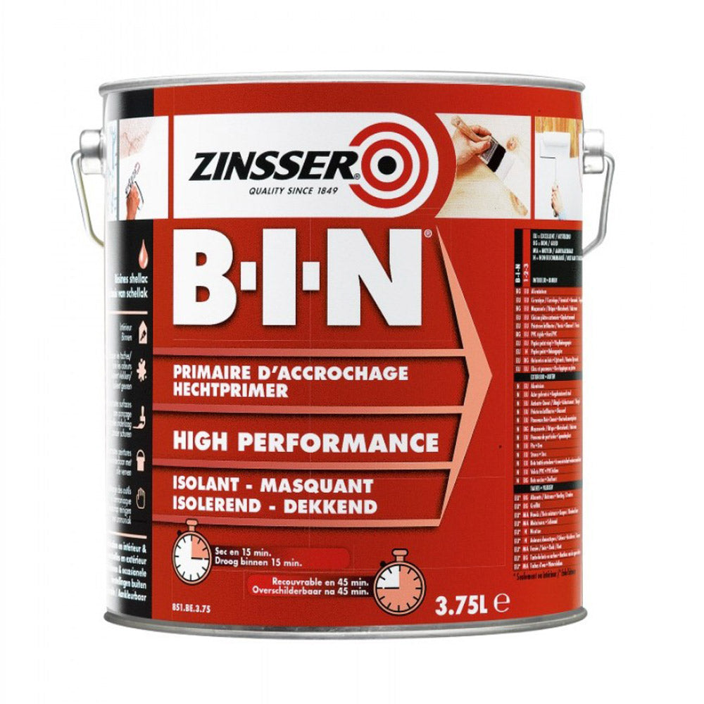 Zinsser B-I-N grunder i 10 liters pakning, hvid