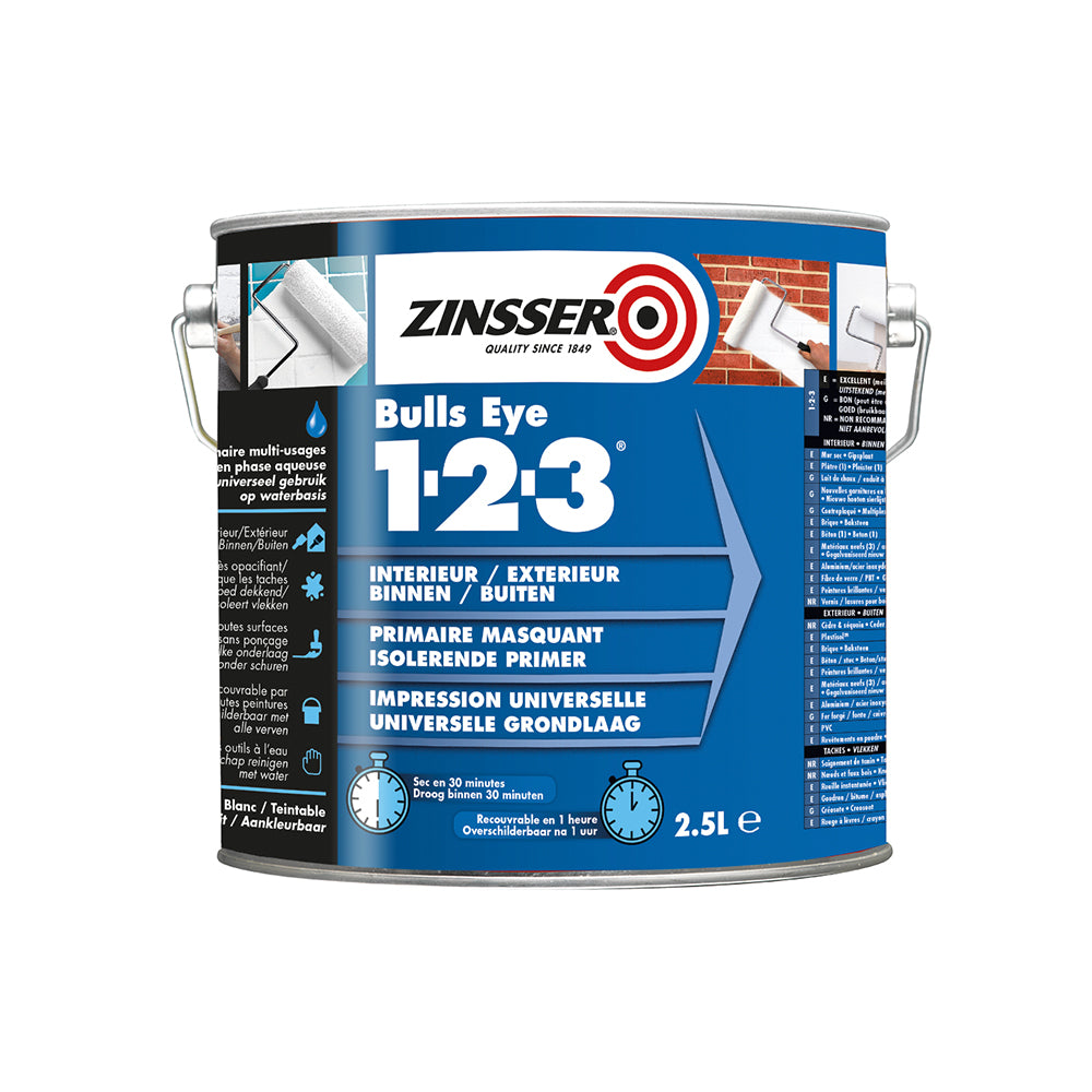Zinsser 1-2-3 primer i 1 liters pakning