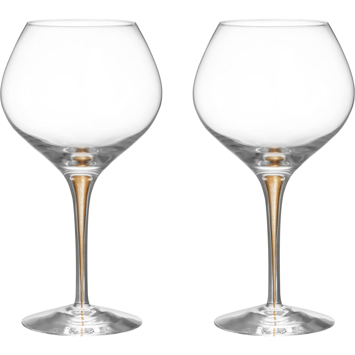 Orrefors Intermezzo Bouquet vinglas 70 cl med guld og bred skål