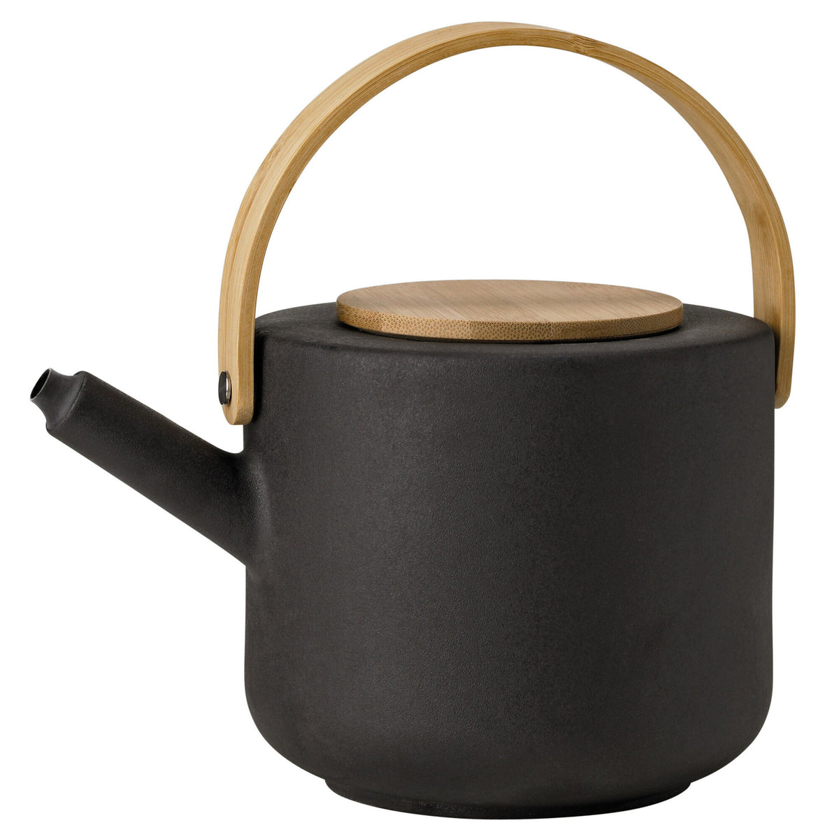 Sort Stelton Theo tekande på 1,25 liter med bambushåndtag