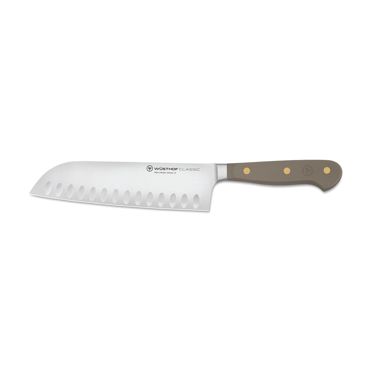 Wüsthof Classic Colour santokukniv på 17 cm med farvet håndtag