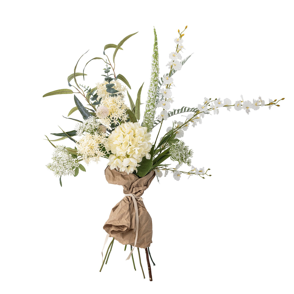 Bloomingville Symphonie buket med hvide kunstige blomster