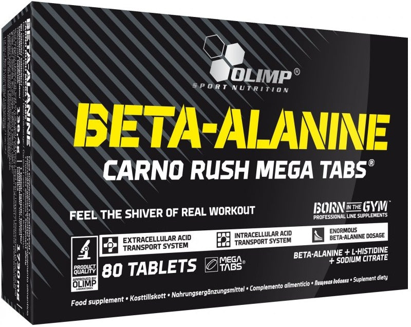 Pakning med Olimp Nutrition Beta Alanine Carno Rush Mega, 80 tabletter