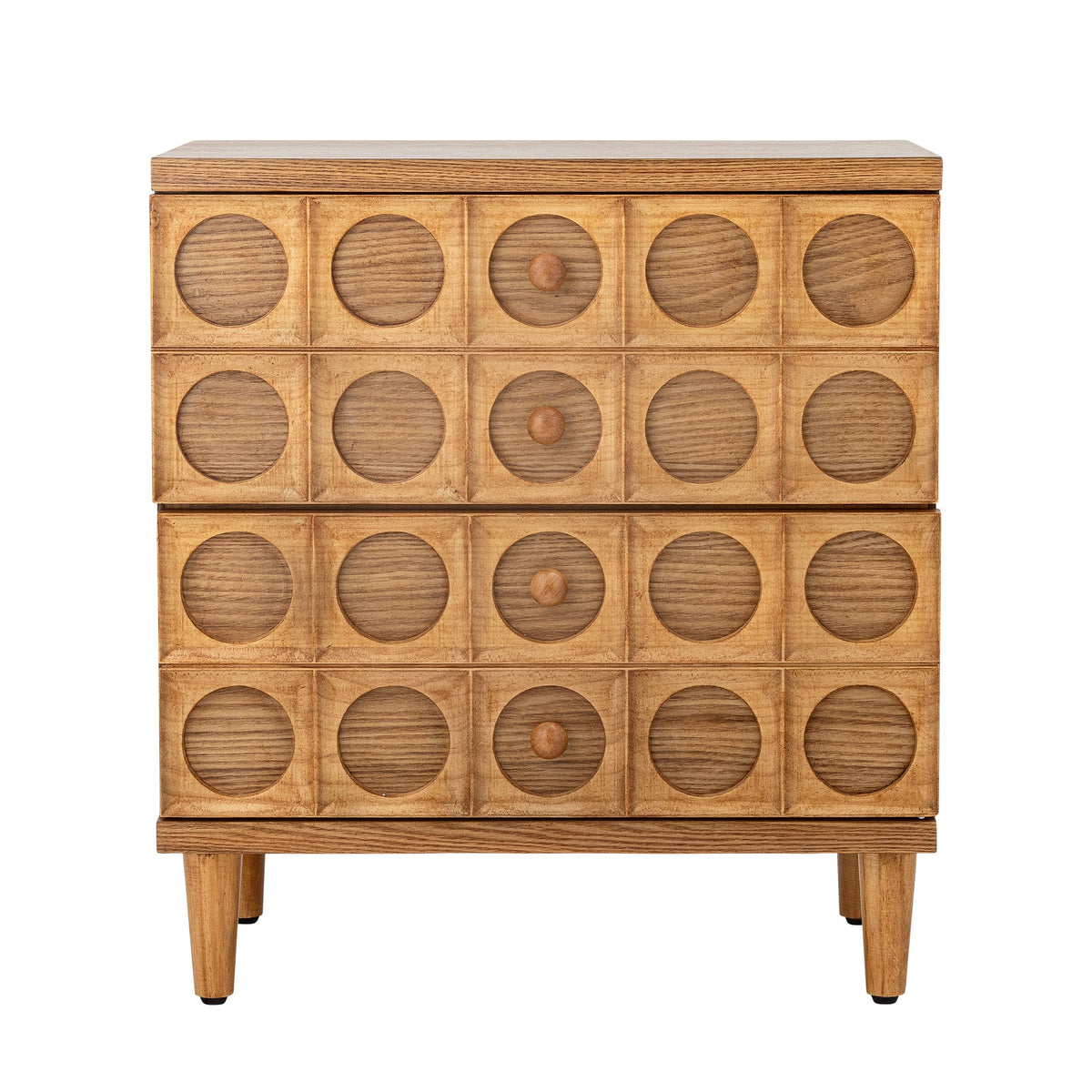 Vester kommode i brun MDF med geometrisk effekt fra Bloomingville