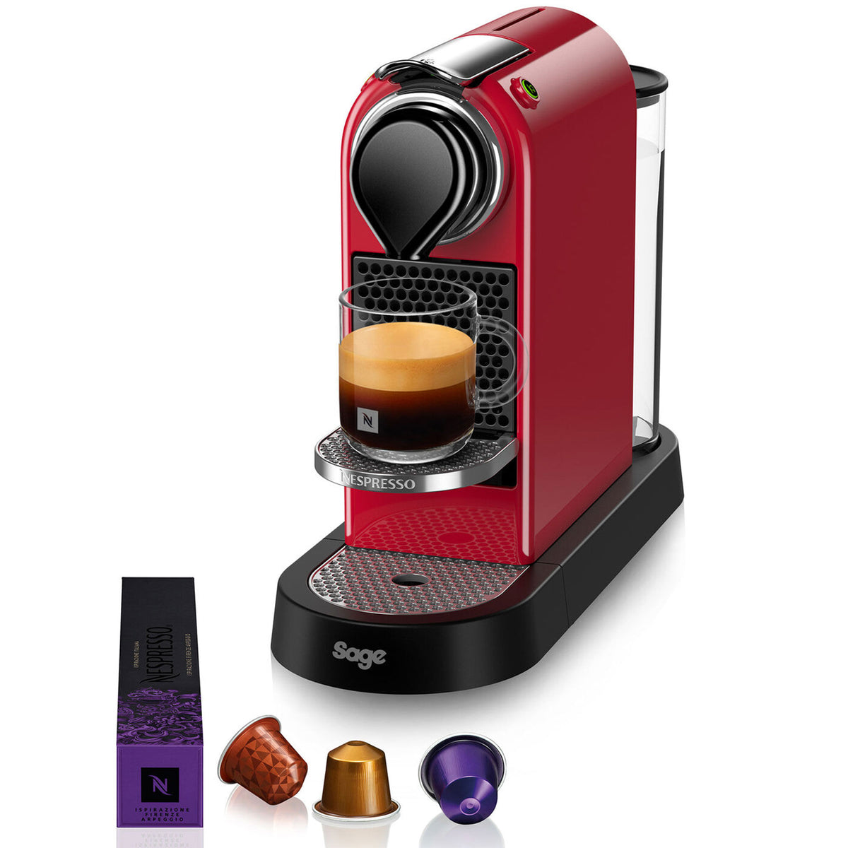 Nespresso by Sage CitiZ SEC 630 kapselmaskine i dyb rød finish