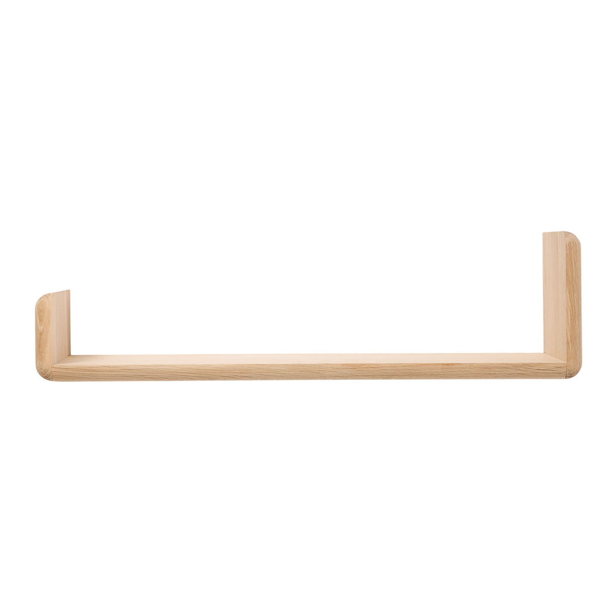 Andersen Level hylde i eg, 55 x 18 x 19 cm, med bløde linjer