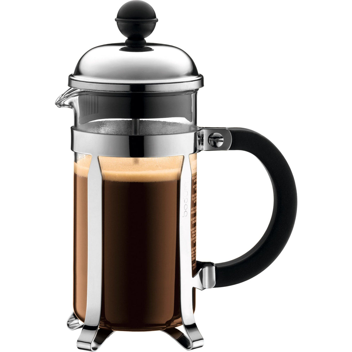 Bodum Chambord stempelkande i mørk krom til 3 kopper kaffe