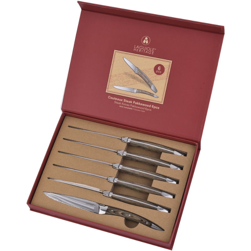Se Laguiole Herit Steakknive, 6 Stk. ✔ Kæmpe udvalg i Laguiole - Køb online på udsalg og tilbud lige nu ✔ Hurtig levering til lave fragtpriser - Varenummer: Barlife-1543993 og 3661075394752 på lager - Udsalg på Höstrea Spar stort – op til 59% - Eksklusivt udsalg på over 2.739 mærker