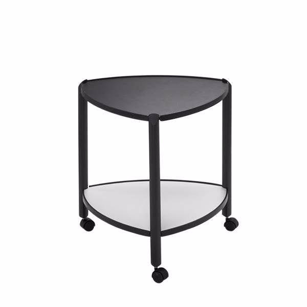 Thomsen Furniture Visit rullebord i massiv sortbejdset eg med to bakker
