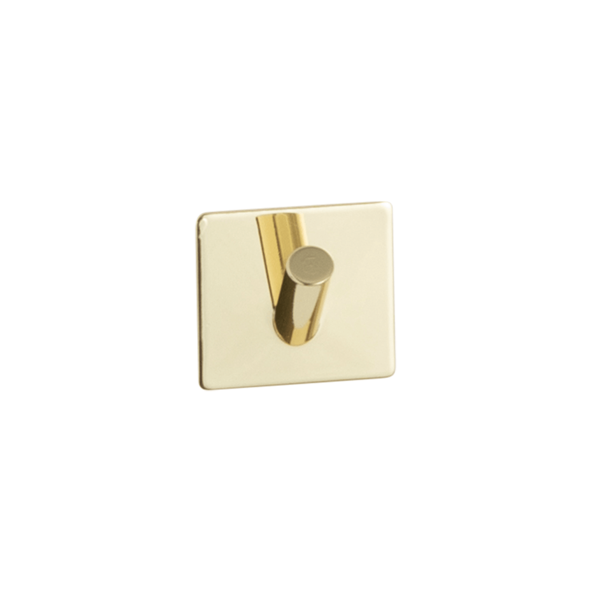 Selvklæbende knag i messing- og guld look fra Naga med én krog, 4 x 4 cm