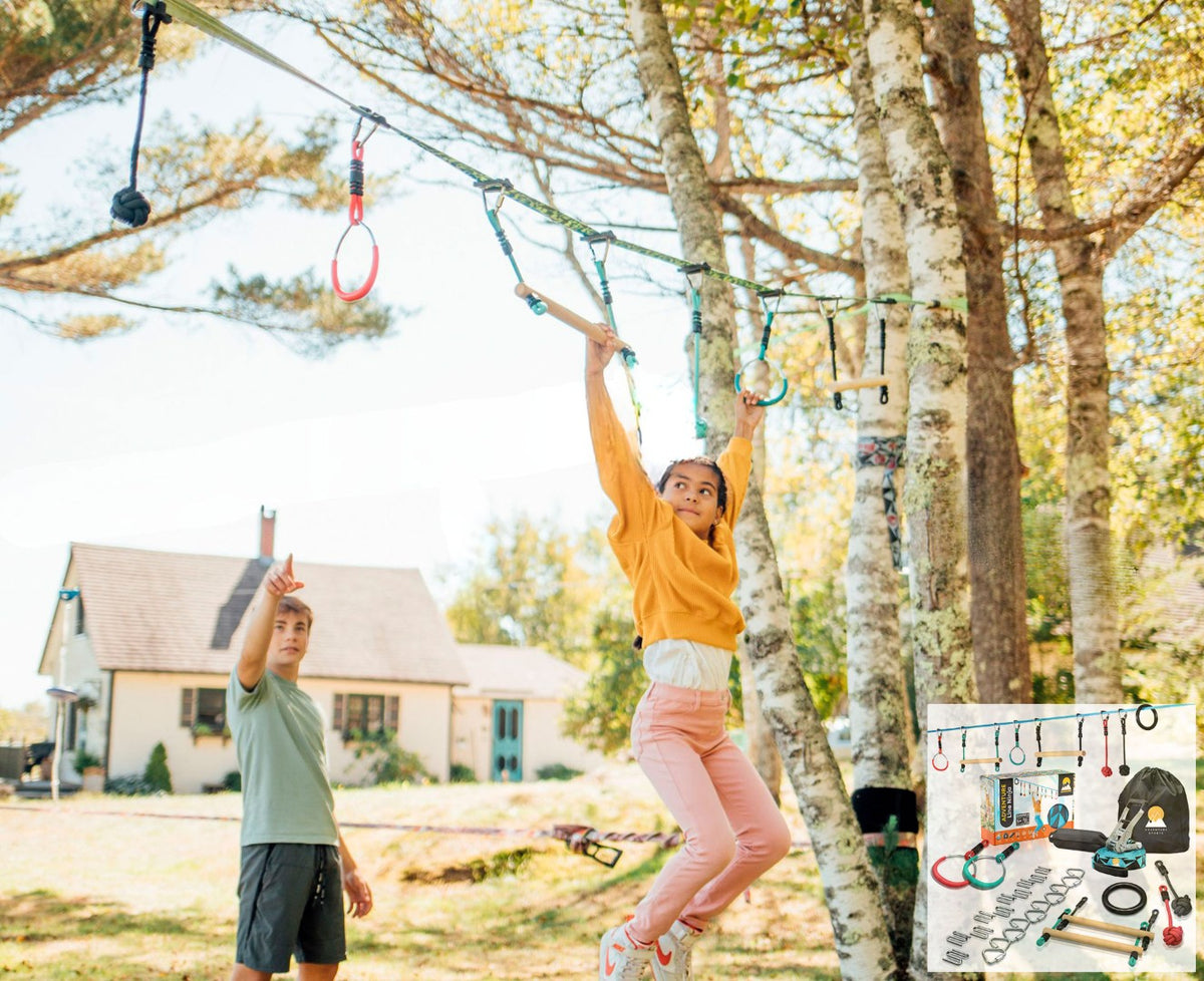 Se Adventure Sports Ninja Slackline XL startpakke, 11M ✔ Kæmpe udvalg i Adventure Sports - Køb online på udsalg og tilbud lige nu ✔ Lav fragtpris og hurtig levering - Varenummer: MMAction-232004 og 850049050142 på lager - Udsalg på Slackline og forhindringsbaner Få op til 63% i rabat - Shop blandt over 2.739 mærker