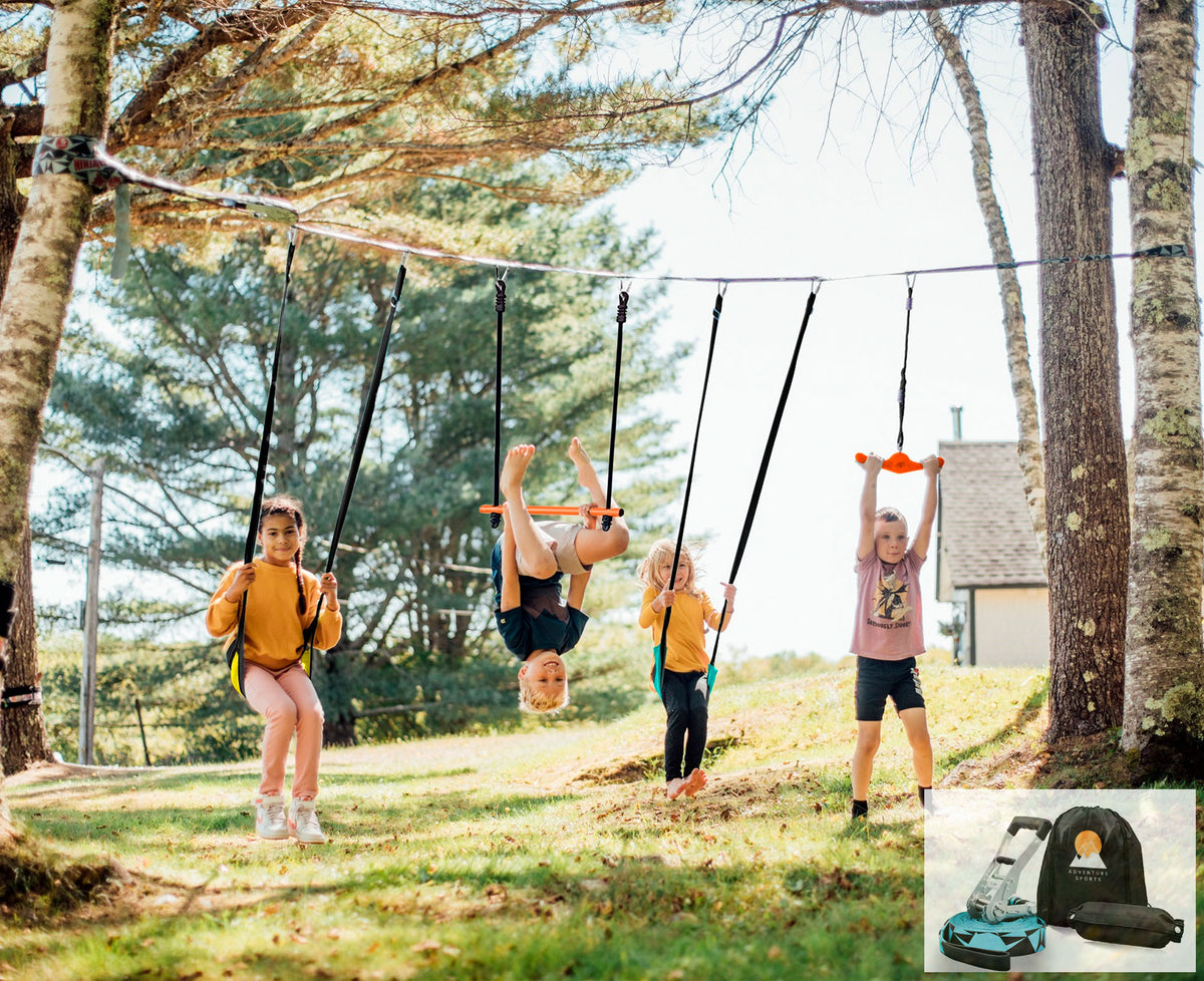 Se Adventure Sports Slackline kit med gynger, twister og monkeybar ✔ Kæmpe udvalg i Adventure Sports - Køb online på udsalg og tilbud lige nu ✔ Super billig fragt og lynhurtig levering - Varenummer: MMAction-232002 og 860008340061 på lager - Udsalg på Slackline og forhindringsbaner Op til 57% rabat - Mere end 2.739 populære mærker på tilbud