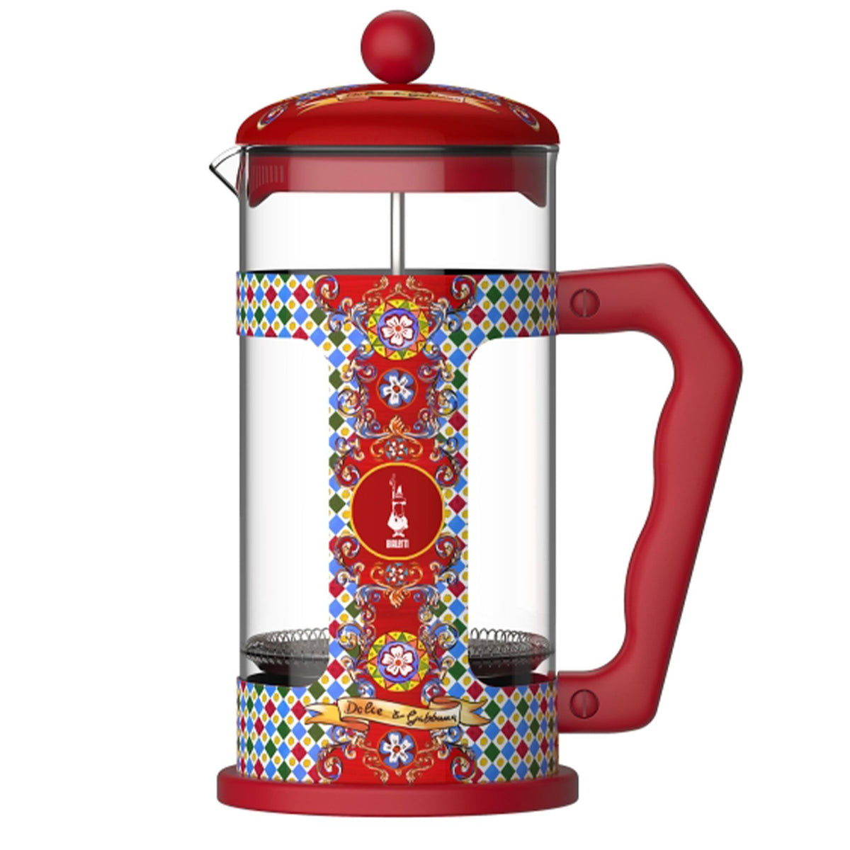 Bialetti D&G Preziosa stempelkande i rustfrit stål og glas, til 8 kopper