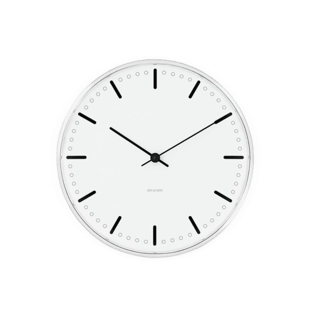 AJ City Hall vægur Ø16 designet af Arne Jacobsen fra Rosendahl