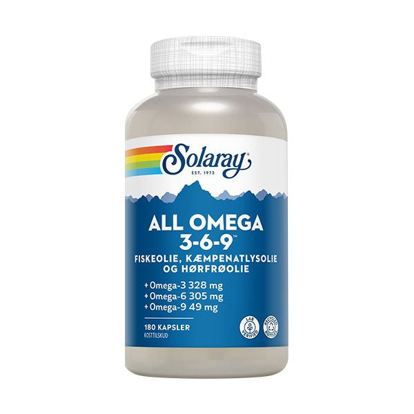 Se Solaray All Omega 3-6-9 180 kaps. ✔ Kæmpe udvalg i Solaray - Køb online på udsalg og tilbud lige nu ✔ Hurtig levering til lave fragtpriser - Varenummer: Helsegrossisten-7274 og 76280292312 på lager - Udsalg på Sundhed > Omega/fiskeolie > Store besparelser – op til 71% - Udsalg på mere end 2.281 populære mærker