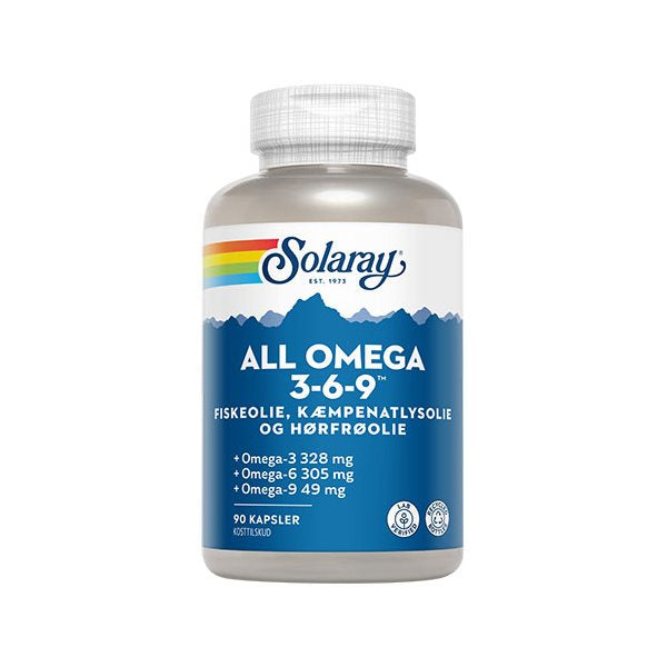 Se Solaray All Omega 3-6-9 90 kaps. ✔ Kæmpe udvalg i Solaray - Køb online på udsalg og tilbud lige nu ✔ Billig fragt • Hurtig levering - Varenummer: Helsegrossisten-7273 og 76280343595 på lager - Udsalg på Sundhed > Omega/fiskeolie > Spar stort – op til 59% - Over 2.739 kendte mærker på stort udsalg