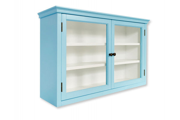 Se Amager Væghængt Vitrineskab - 60x100x26 cm Pastelblå/Hvid ❤ Billig fragt • Hurtig levering - Varenummer: Havemøbelland-DK3815v994 - Udsalg på INDEMØBLER - Vægthængte vitrineskabe Op til 61% rabat - Over 1.329 brands på online udsalg