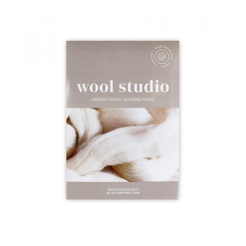 Wool Studio runde ammeindlæg i merino uld, rose melange, størrelse S