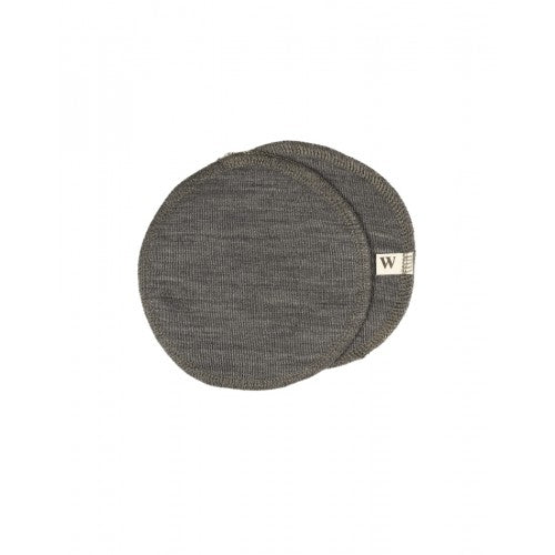 Runde ammeindlæg i økologisk merino uld fra Wool Studio, brown melange