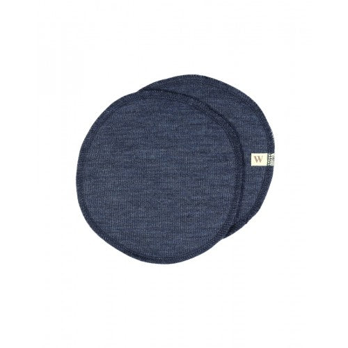 Wool Studio runde ammeindlæg i merino uld, navy blue, størrelse M