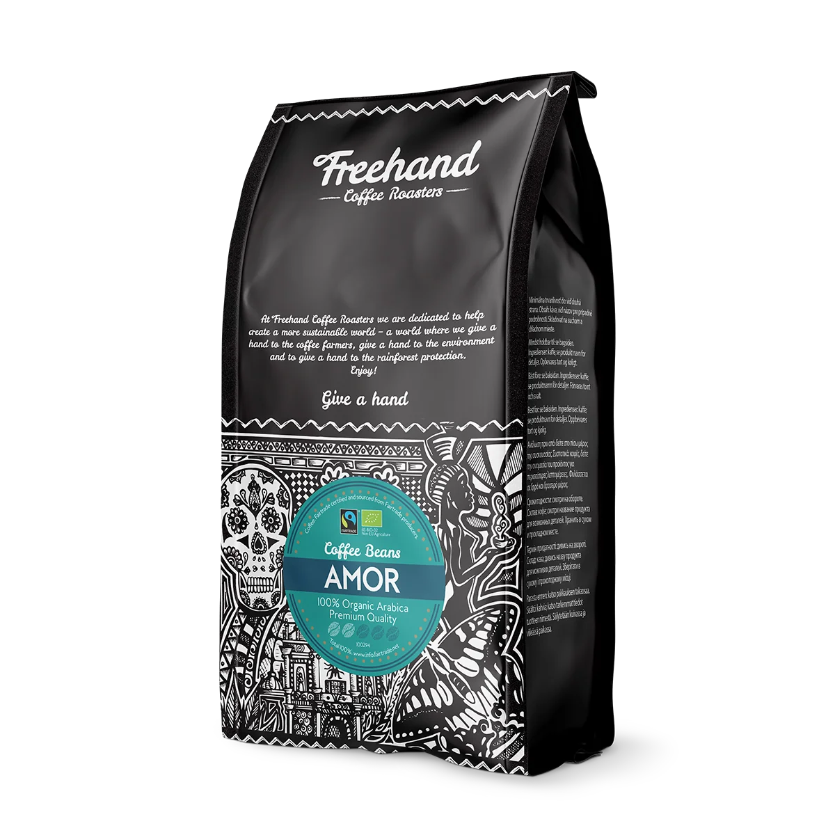 Freehand Amor espresso kaffebønner, mellemristet 100 % Arabica, 1 kg